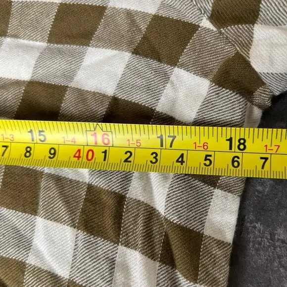 Madewell Medium NWT Gingham Collared Puff Sleeve Mini Dress Brown - Picture 5 of 6